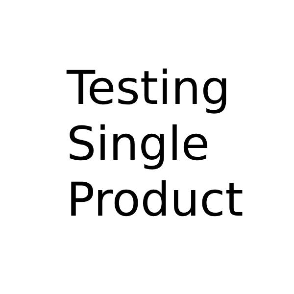 Testing Single Product