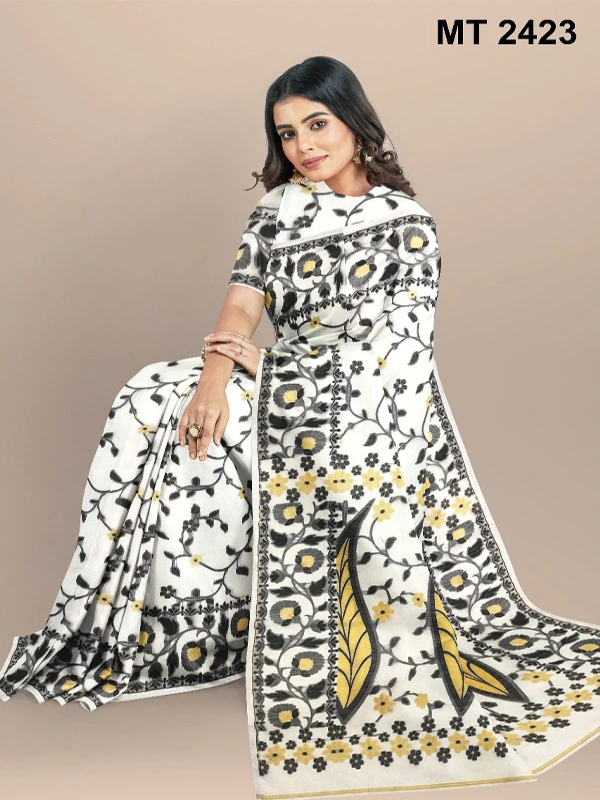 Premium Quality Hs Tant Jamdani Saree