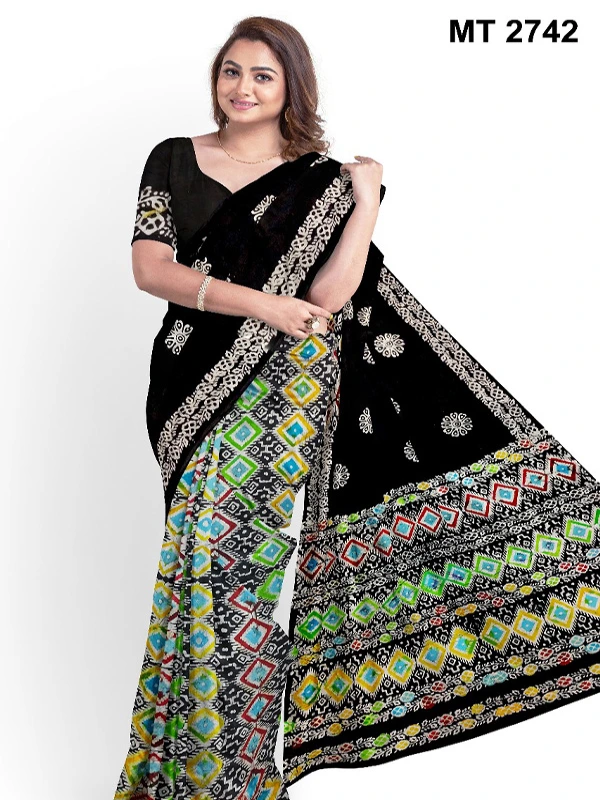 Women's Fashionable Cotton Batik Saree